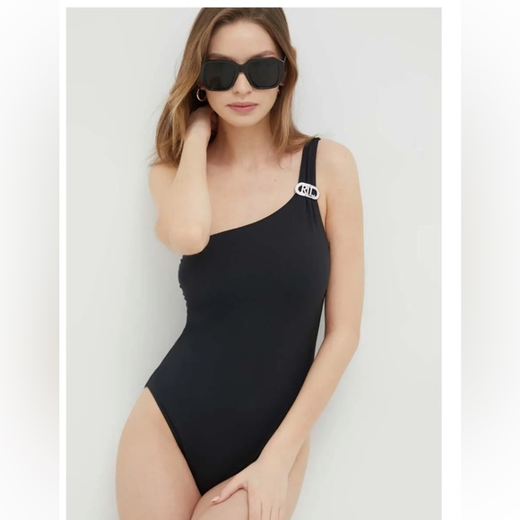 NWT Lauren Ralph LaurenOne Shoulder High Leg Swimsuit